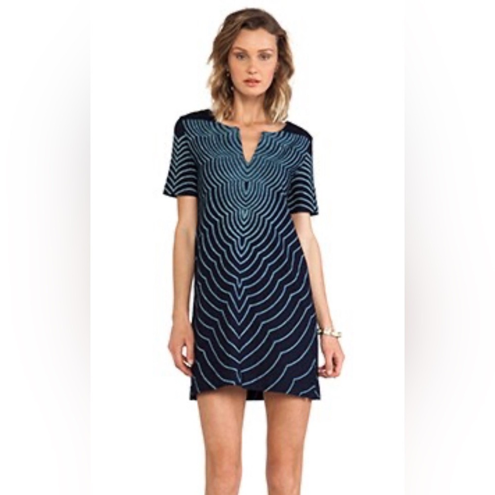 Marc by Marc Jacobs Hiro Dress in Indigo Multi Size Medium